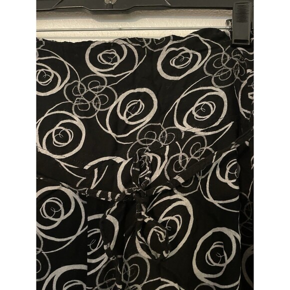 wide leg capri pants Beach Boho Hippie hight waist pull on Summer Cotton Large - Picture 4 of 6